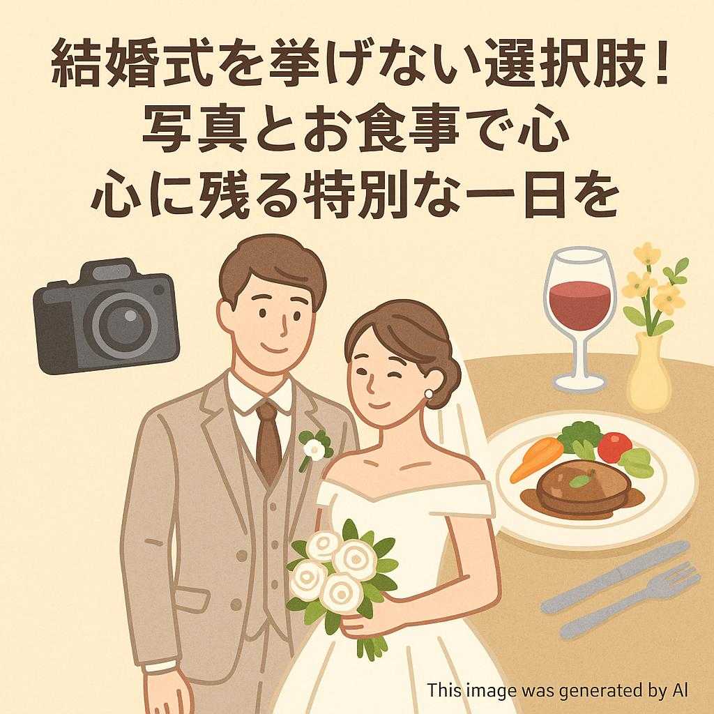 結婚式を挙げない選択肢！写真とお食事で心に残る特別な一日を