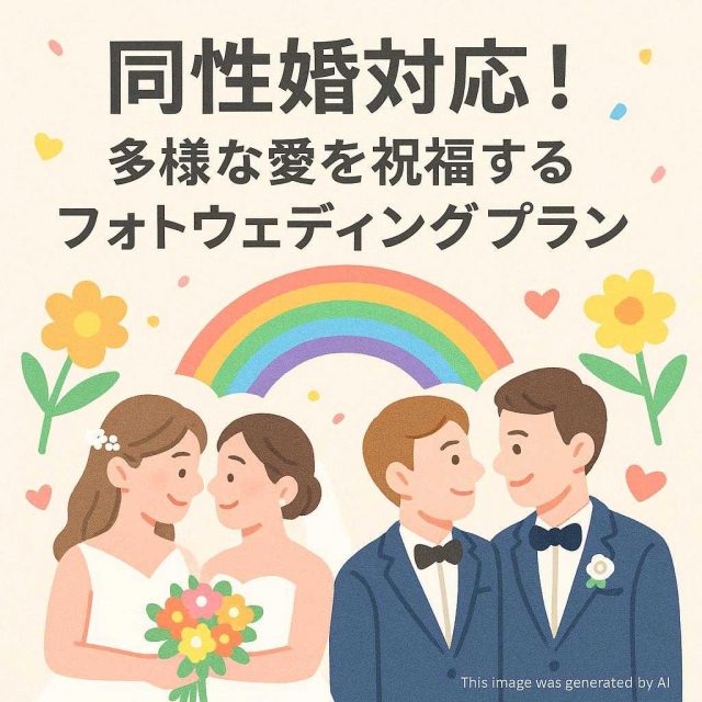 同性婚対応！多様な愛を祝福するフォトウェディングプラン