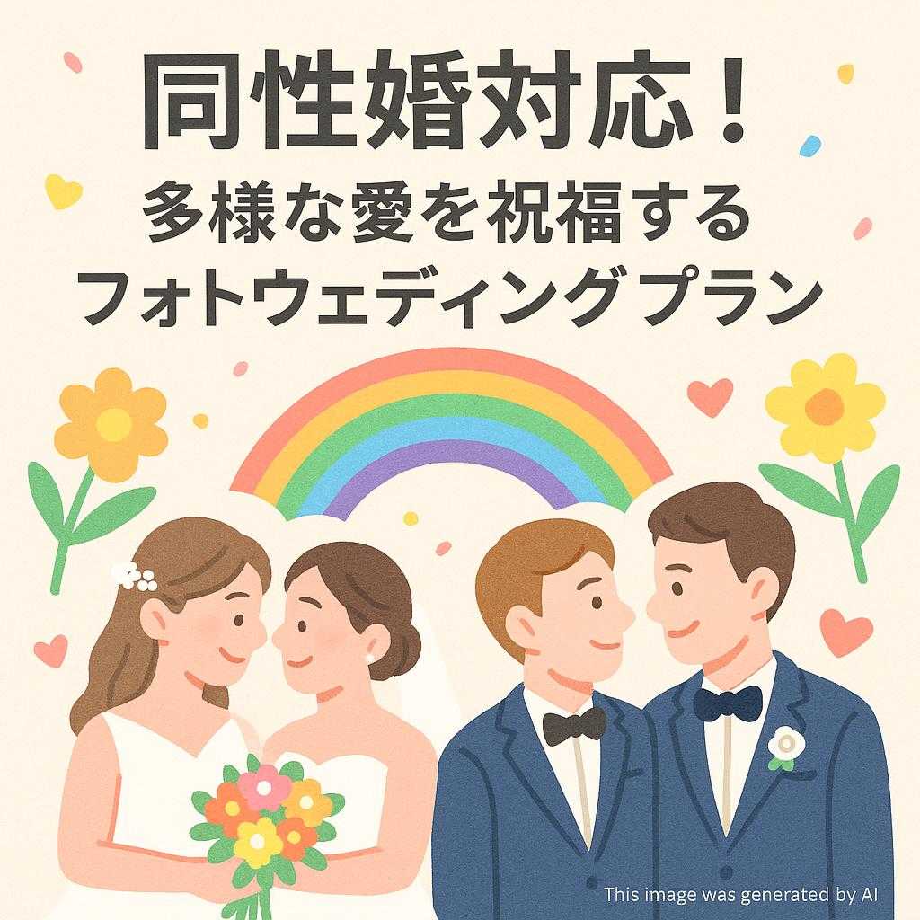 同性婚対応！多様な愛を祝福するフォトウェディングプラン