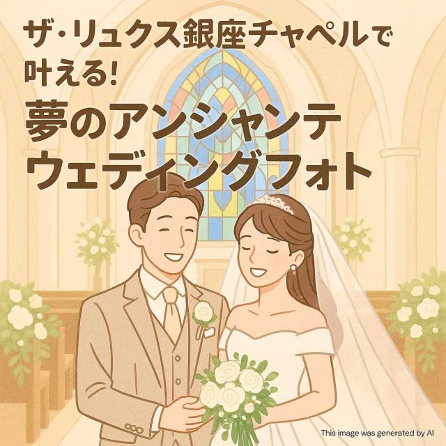 ザ・リュクス銀座チャペルで叶える！夢のアンシャンテウェディングフォト