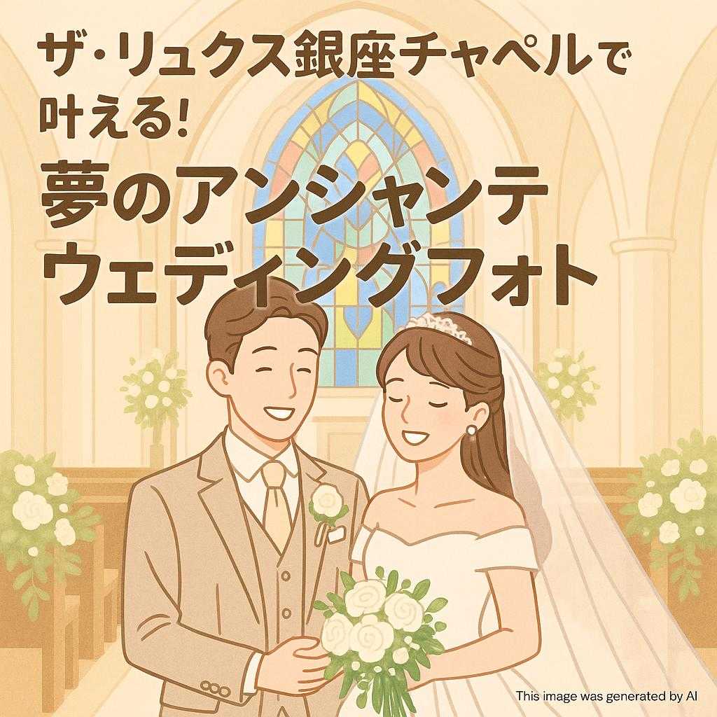 ザ・リュクス銀座チャペルで叶える!夢のアンシャンテウェディングフォト