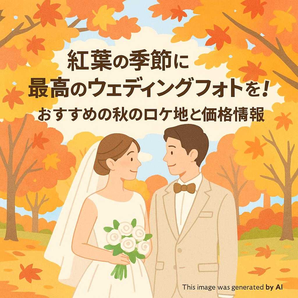 紅葉の季節に最高のウェディングフォトを！おすすめの秋のロケ地と価格情報