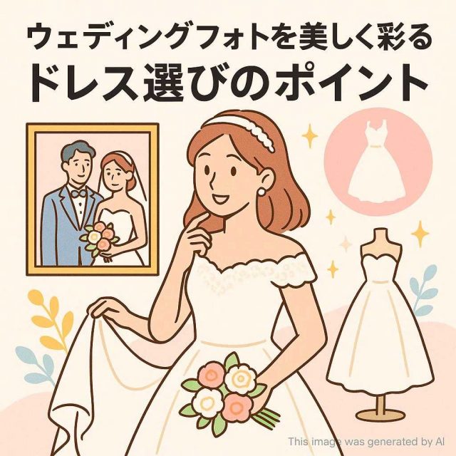 ウェディングフォトを美しく彩るドレス選びのポイント