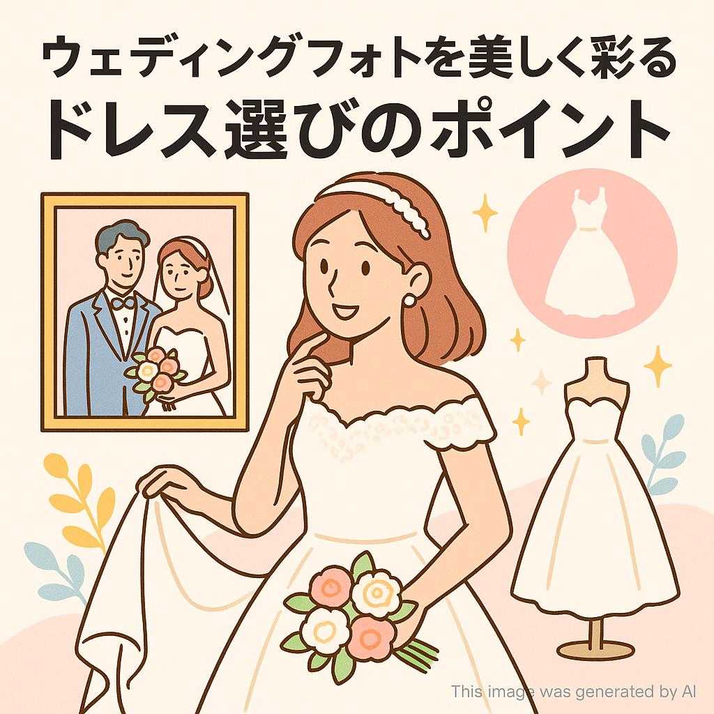 ウェディングフォトを美しく彩るドレス選びのポイント