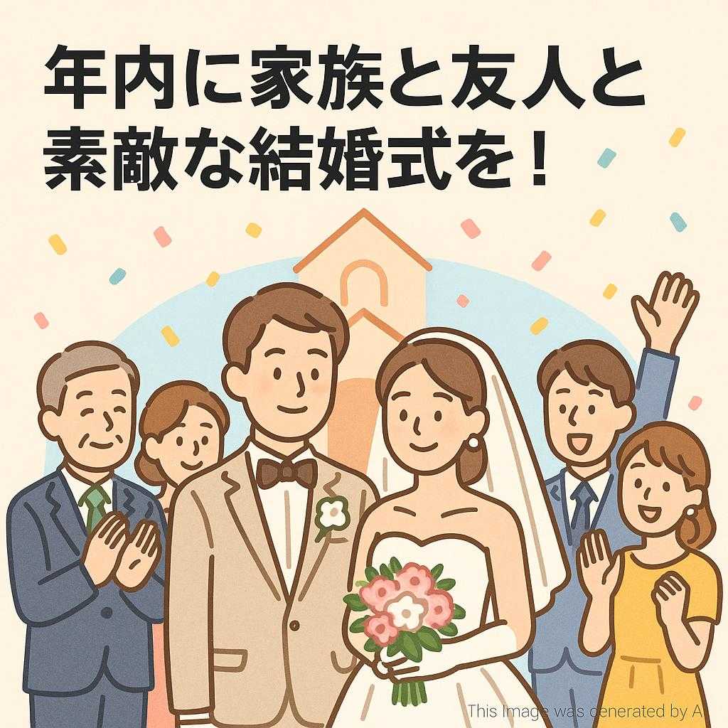 年内に家族と友人と素敵な結婚式を！