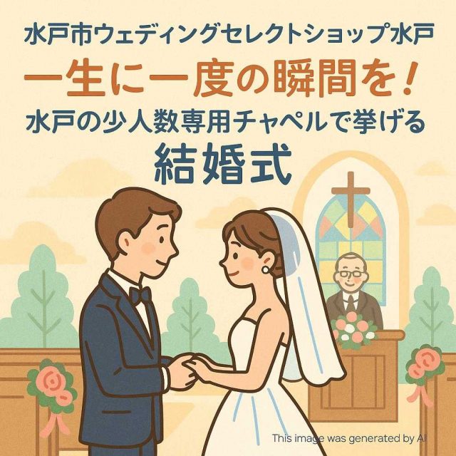 水戸市ウェディングセレクトショップ水戸 一生に一度の瞬間を! 水戸の少人数専用チャペルで挙げる結婚式