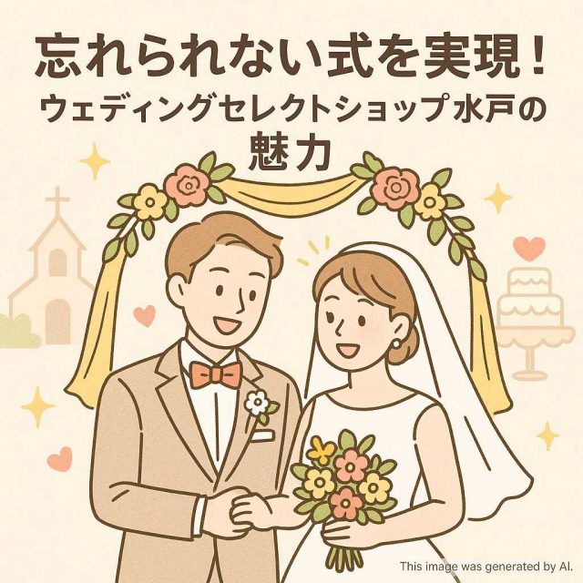 忘れられない式を実現！ウェディングセレクトショップ水戸の魅力