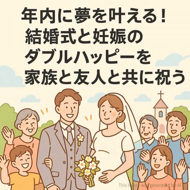 年内に夢を叶える！結婚式と妊娠のダブルハッピーを家族と友人と共に祝う