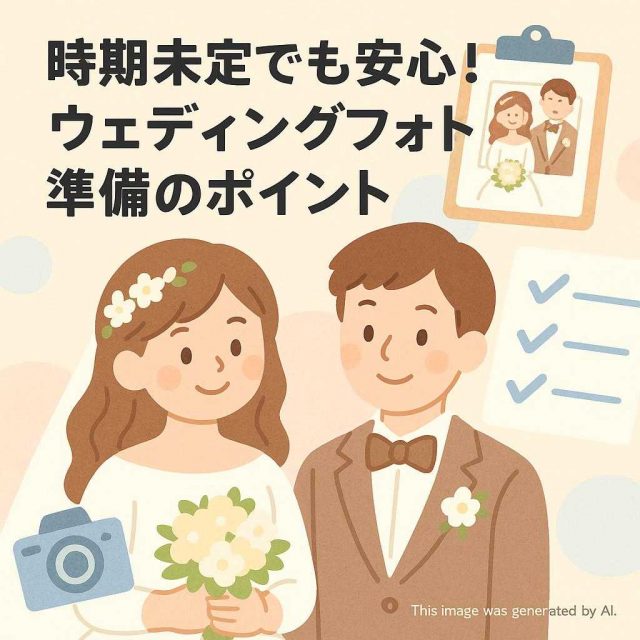時期未定でも安心！ウェディングフォト準備のポイント