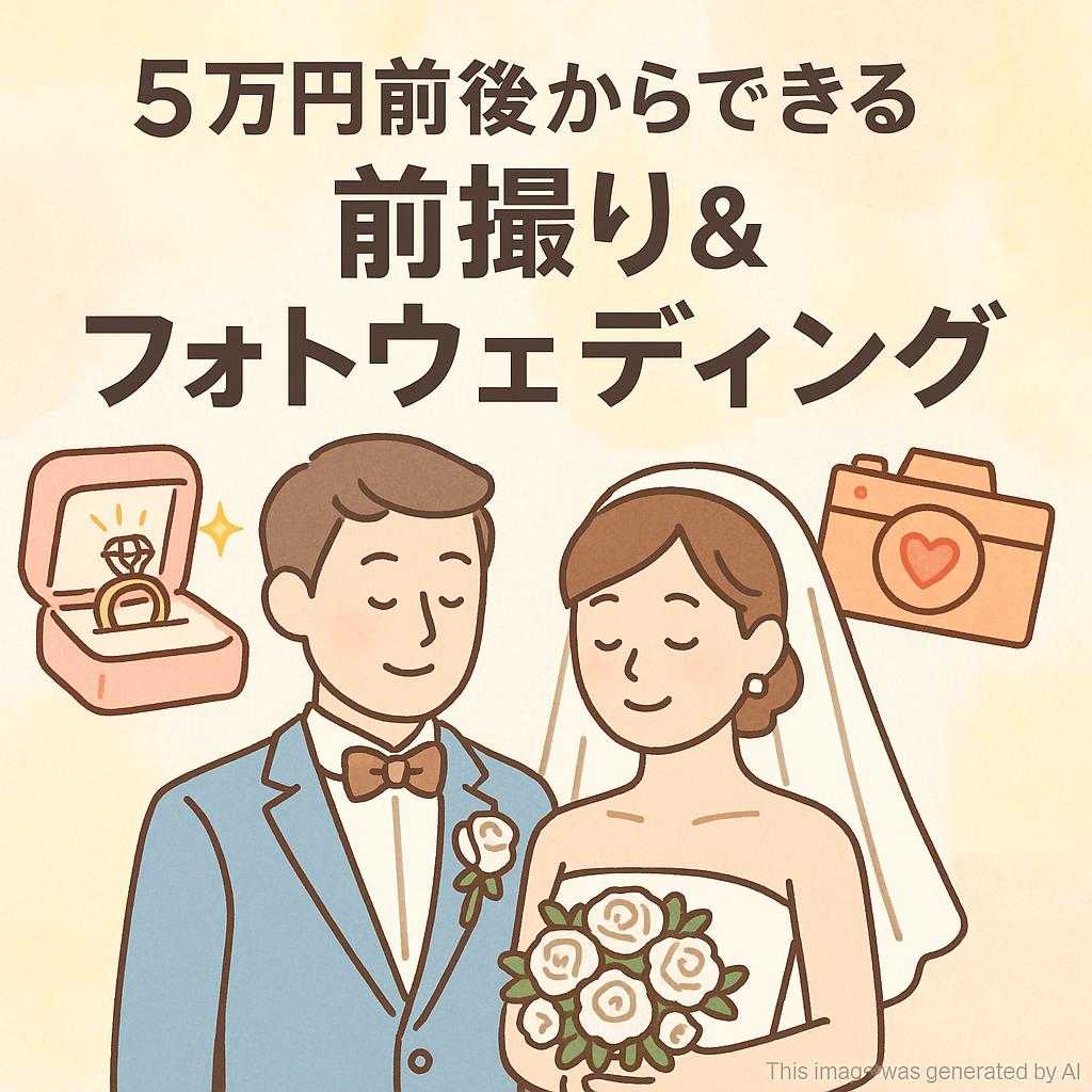 5万円前後からできる前撮り＆フォトウェディング