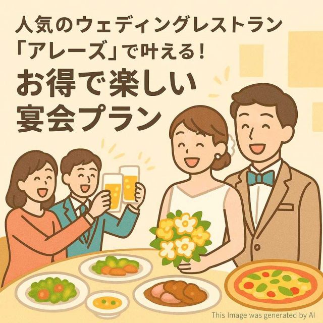 人気のウェディングレストラン「アレーズ」で叶える！お得で楽しい宴会プラン