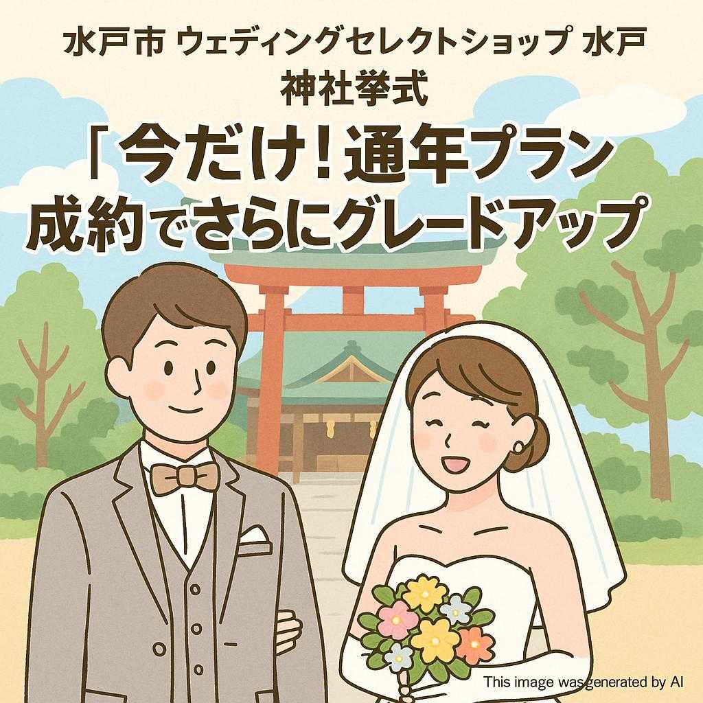水戸市ウェディングセレクトショップ水戸 神社挙式「【今だけ！】通年プラン成約でさらにグレードアップ特典」