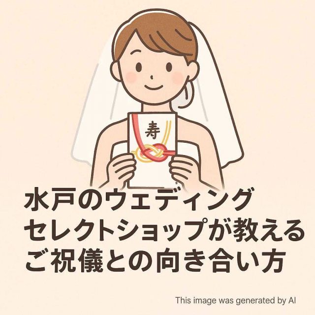 水戸のウェディングセレクトショップが教えるご祝儀との向き合い方