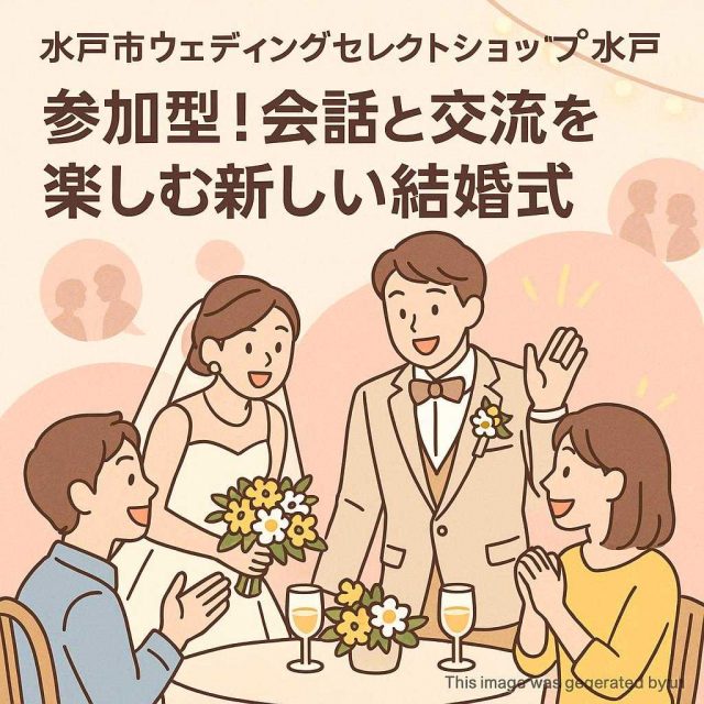水戸市ウェディングセレクトショップ水戸 参加型！会話と交流を楽しむ新しい結婚式