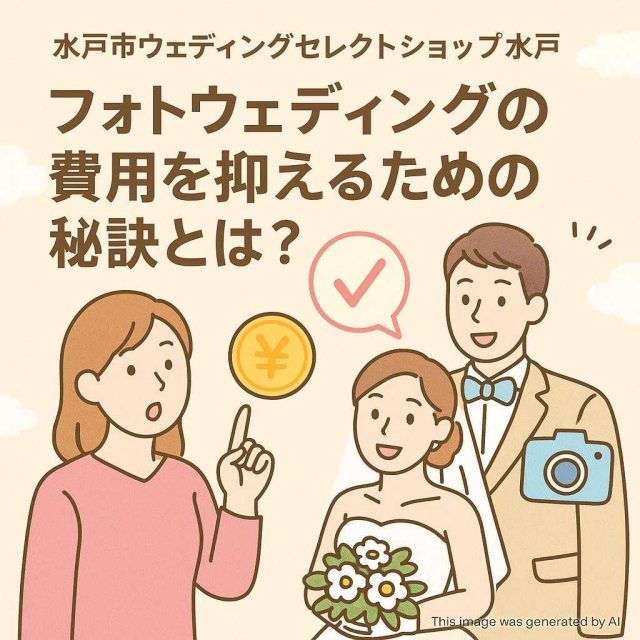 水戸市ウェディングセレクトショップ水戸 フォトウェディングの費用を抑えるための秘訣とは？