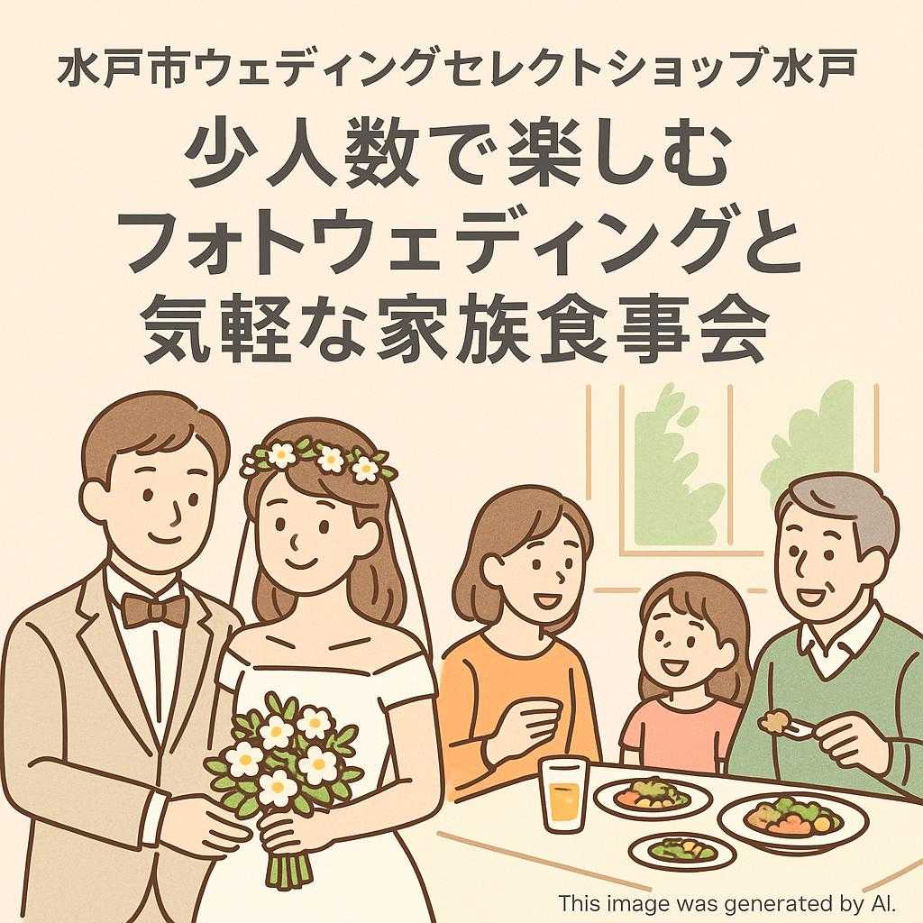 水戸市ウェディングセレクトショップ水戸少人数で楽しむフォトウェディングと気軽な家族食事会