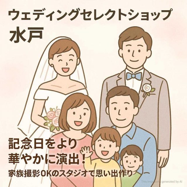 ウェディングセレクトショップ水戸 記念日をより華やかに演出！家族撮影OKのスタジオで思い出作り