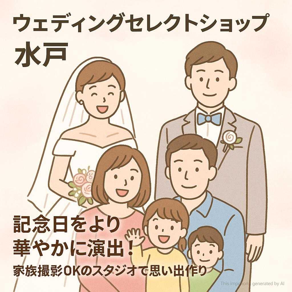 ウェディングセレクトショップ水戸 記念日をより華やかに演出！家族撮影OKのスタジオで思い出作り