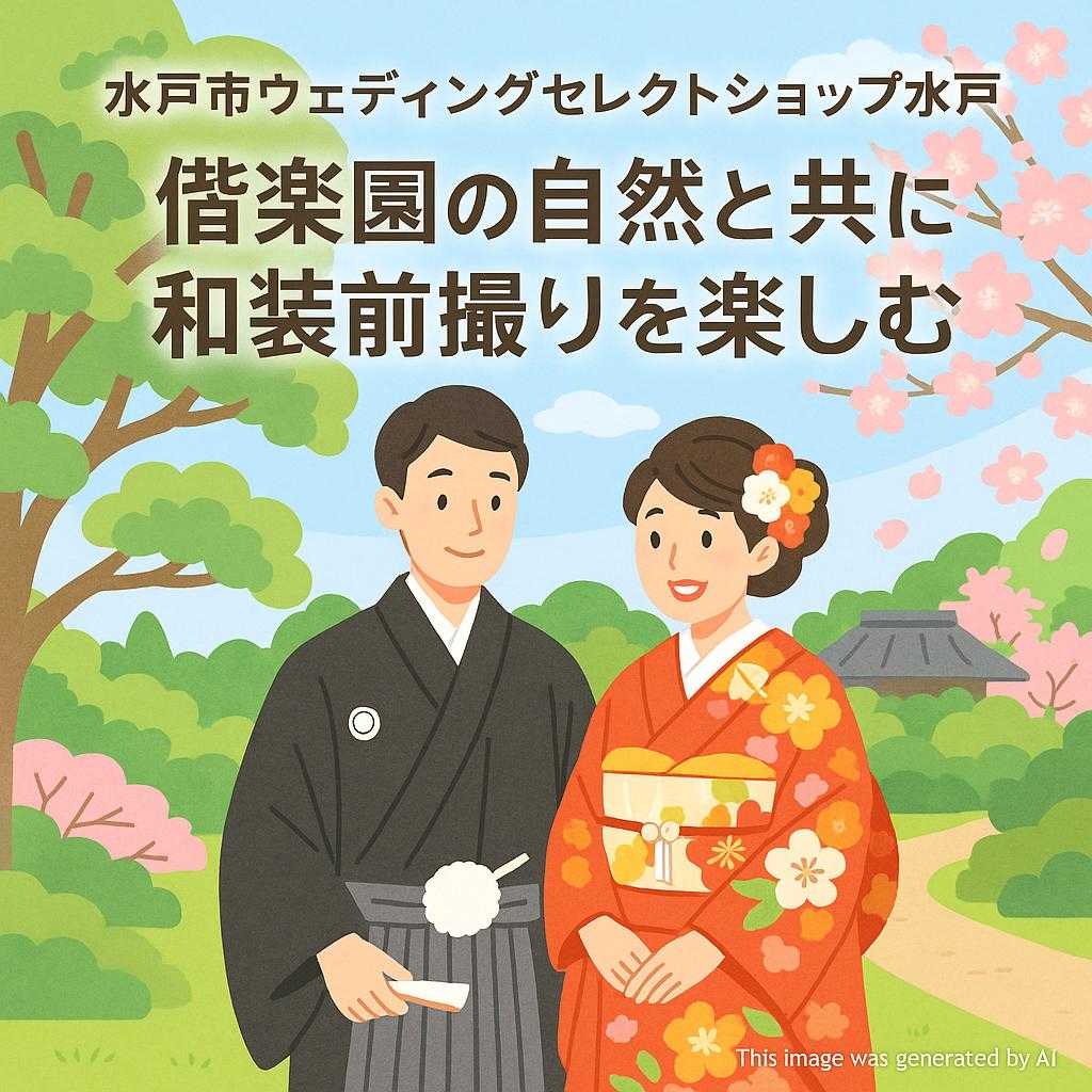 水戸市ウェディングセレクトショップ水戸 偕楽園の自然と共に和装前撮りを楽しむ