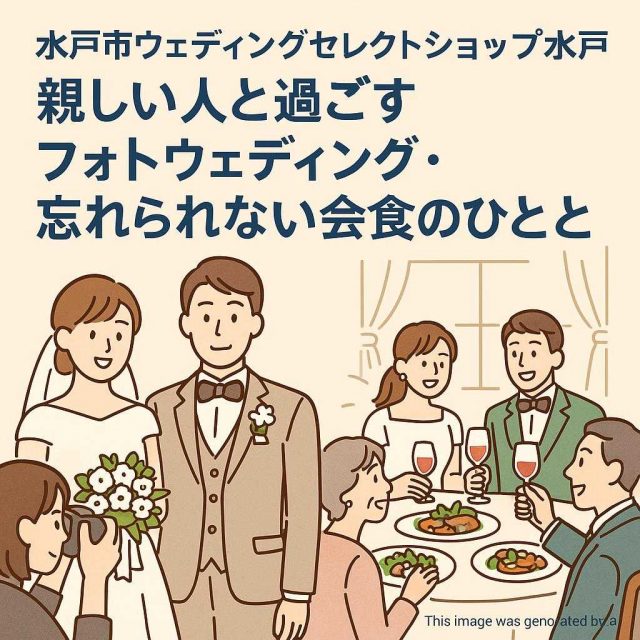水戸市ウェディングセレクトショップ水戸 親しい人と過ごすフォトウェディング・忘れられない会食のひととき