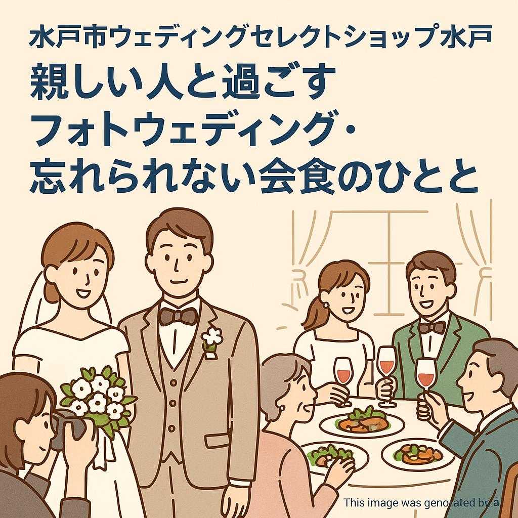 水戸市ウェディングセレクトショップ水戸 親しい人と過ごすフォトウェディング・忘れられない会食のひととき