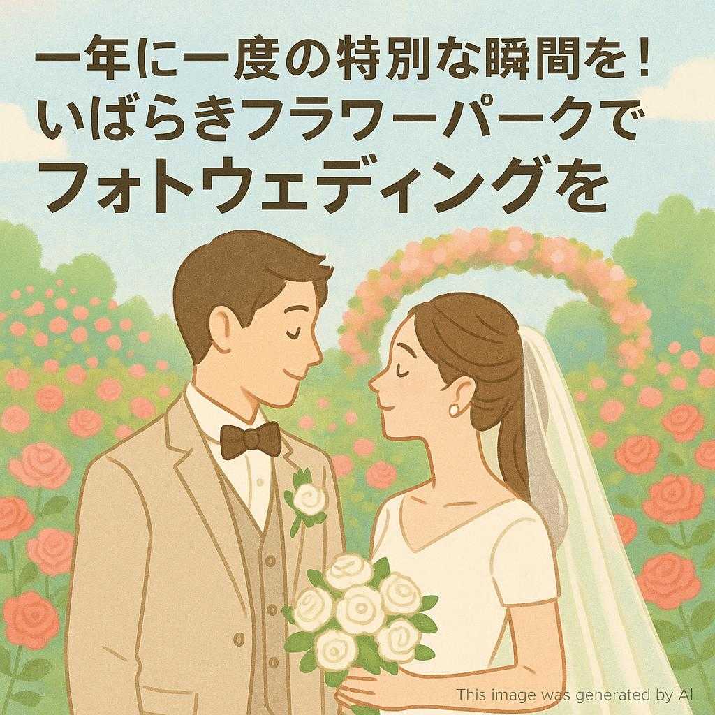 一年に一度の特別な瞬間を! いばらきフラワーパークでフォトウェディングを