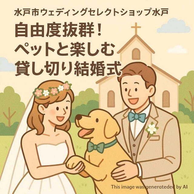 水戸市ウェディングセレクトショップ水戸 自由度抜群！ペットと楽しむ貸し切り結婚式体験