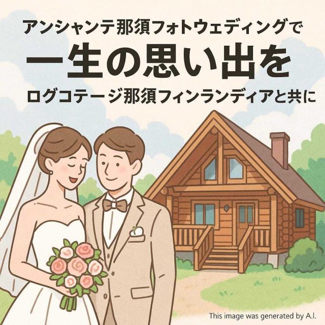 アンシャンテ那須フォトウェディングで一生の思い出をログコテージ那須フィンランディアと共に