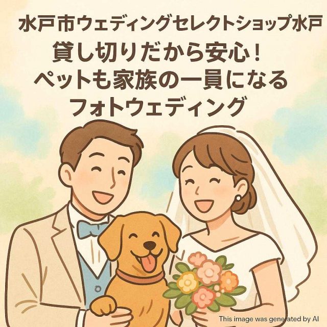 水戸市ウェディングセレクトショップ水戸 貸し切りだから安心！ペットも家族の一員になるフォトウェディング