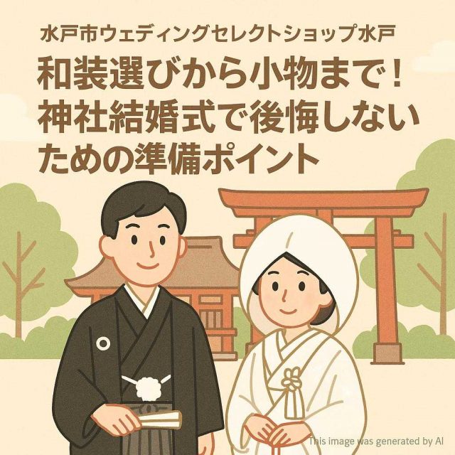 水戸市ウェディングセレクトショップ水戸 「和装選びから小物まで！神社結婚式で後悔しないための準備ポイント」