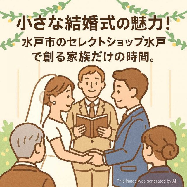 小さな結婚式の魅力！水戸市のセレクトショップ水戸で創る家族だけの時間