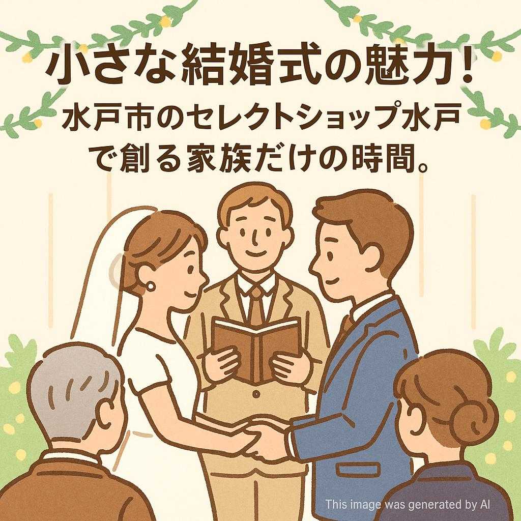 小さな結婚式の魅力！水戸市のセレクトショップ水戸で創る家族だけの時間