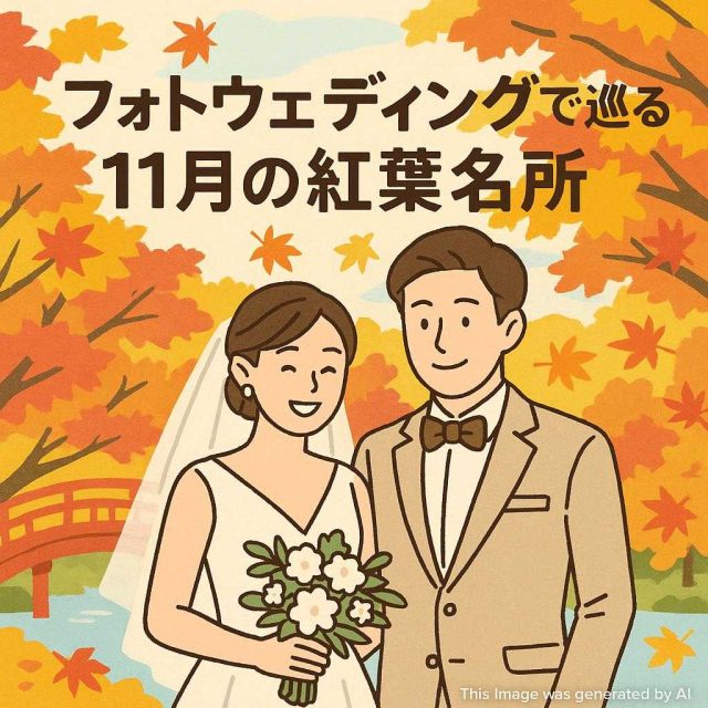 フォトウェディングで巡る11月の紅葉名所