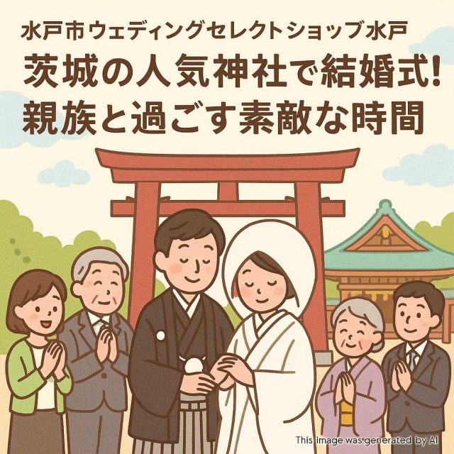 水戸市ウェディングセレクトショップ水戸 茨城の人気神社で結婚式！親族と過ごす素敵な時間