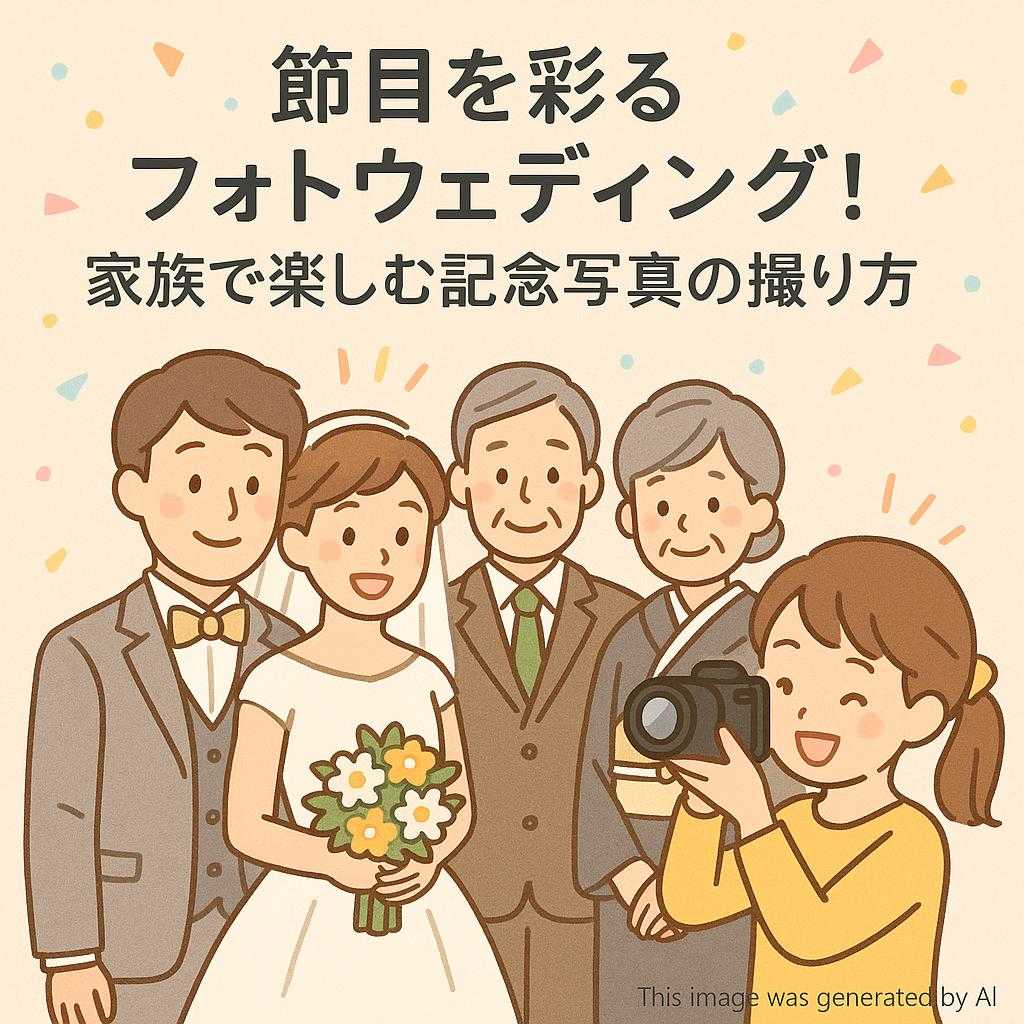 節目を彩るフォトウェディング！家族で楽しむ記念写真の撮り方