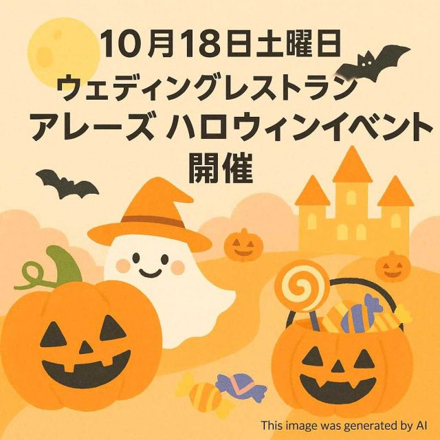 10月18日土曜日ウェディングレストランアレーズ ハロウィンイベント 開催