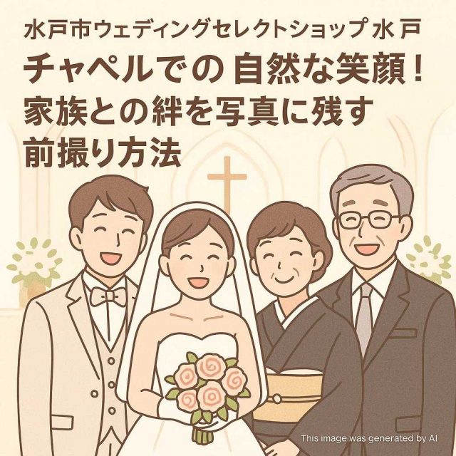 水戸市ウェディングセレクトショップ水戸 チャペルでの自然な笑顔！家族との絆を写真に残す前撮り方法