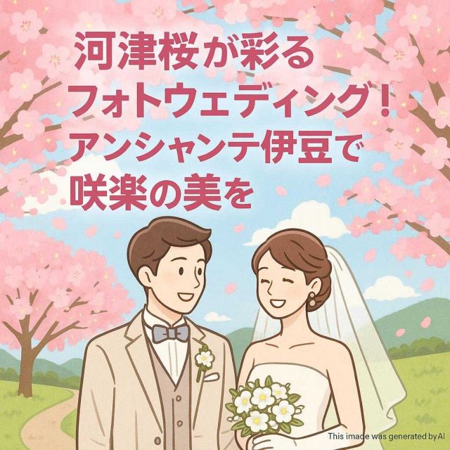 河津桜が彩るフォトウェディング！アンシャンテ伊豆で咲楽の美を