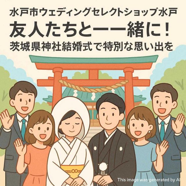 水戸市ウェディングセレクトショップ水戸 友人たちと一緒に！茨城県神社結婚式で特別な思い出を