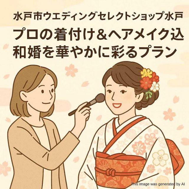 水戸市ウエディングセレクトショップ水戸 プロの着付け＆ヘアメイク込・和婚を華やかに彩るプラン
