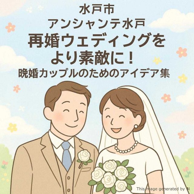水戸市アンシャンテ水戸 再婚ウェディングをより素敵に！晩婚カップルのためのアイデア集