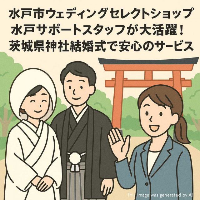 水戸市ウェディングセレクトショップ水戸 サポートスタッフが大活躍！茨城県神社結婚式で安心のサービスを