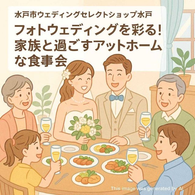 水戸市ウェディングセレクトショップ水戸 フォトウェディングを彩る！家族と過ごすアットホームな食事会