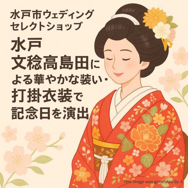 水戸市ウェディングセレクトショップ水戸 文欽高島田による華やかな装い・打掛衣装で記念日を演出