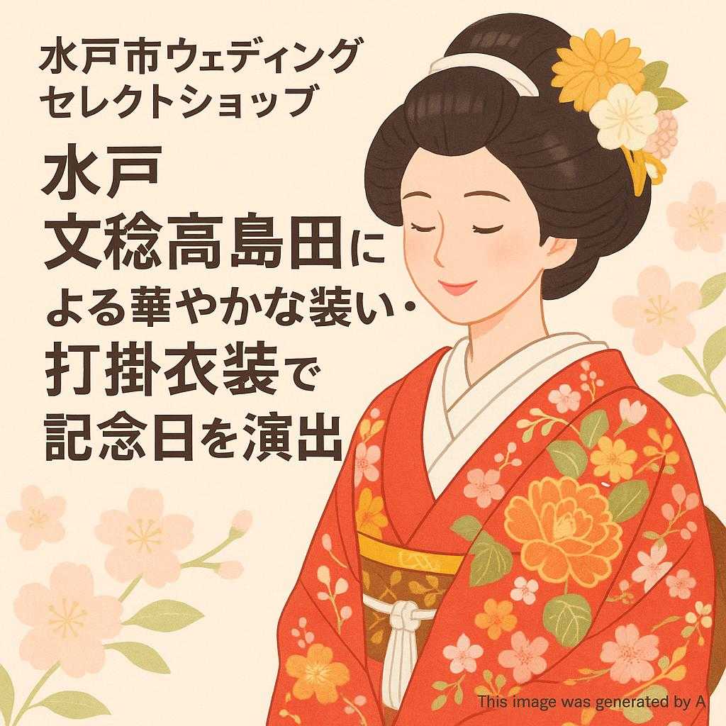 水戸市ウェディングセレクトショップ水戸 文欽高島田による華やかな装い・打掛衣装で記念日を演出