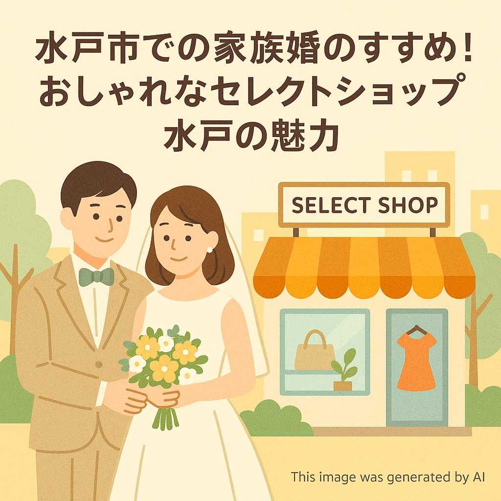 水戸市での家族婚のすすめ！おしゃれなセレクトショップ水戸の魅力