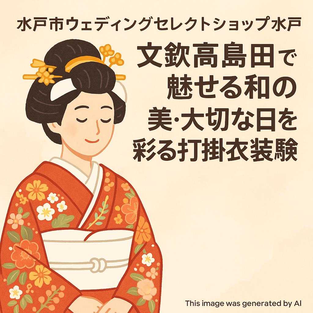 水戸市ウェディングセレクトショップ水戸 文欽高島田で魅せる和の美・大切な日を彩る打掛衣装体験