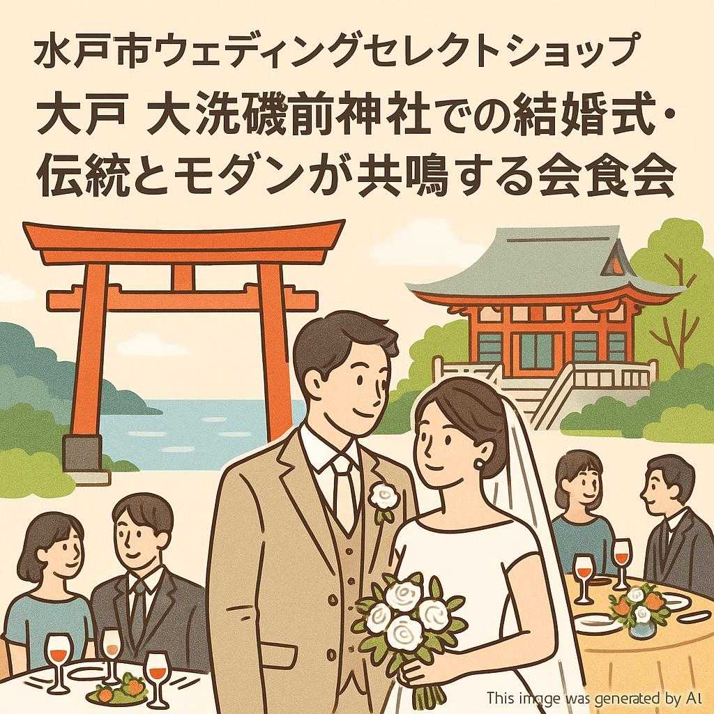 水戸市ウェディングセレクトショップ水戸 大洗磯前神社での結婚式・伝統とモダンが共鳴する会食会とは