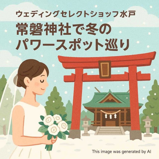 ウェディングセレクトショップ水戸 常磐神社で冬のパワースポット巡り