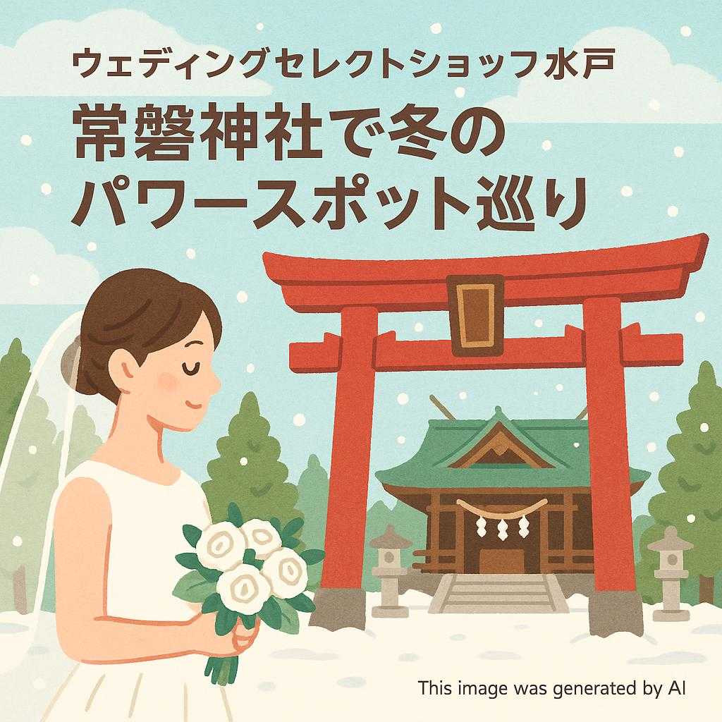 ウェディングセレクトショップ水戸 常磐神社で冬のパワースポット巡り
